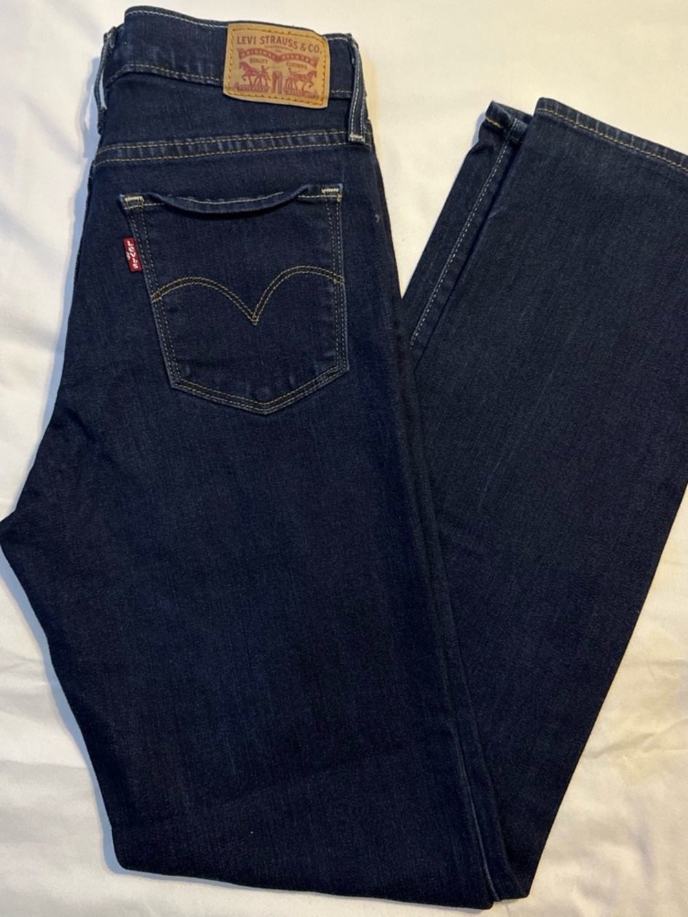 Levi's Indigo Blue Shaping Straight Jeans